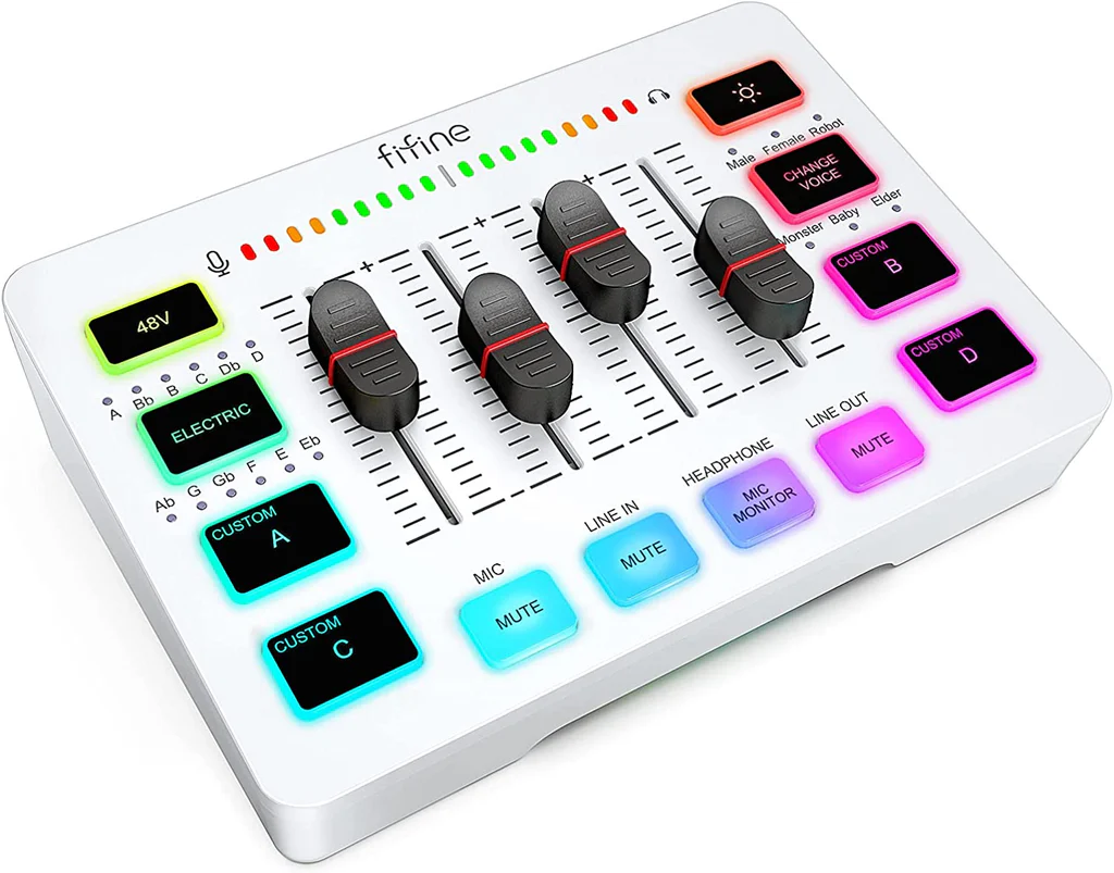 Fifine Ampligame SC3 Gaming Usb Mixer With Xlr, headset Input, Monitoring Fifine Ampligame SC3 Gaming Usb Mixer With Xlr, headset Input, Monitoring